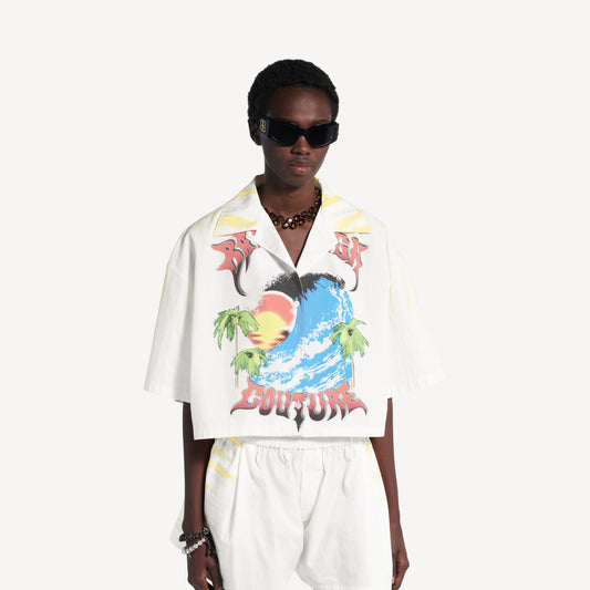 Extreme tie dye bowling shirt