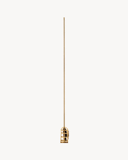 LOULOU micro minaudière in metal and lizard