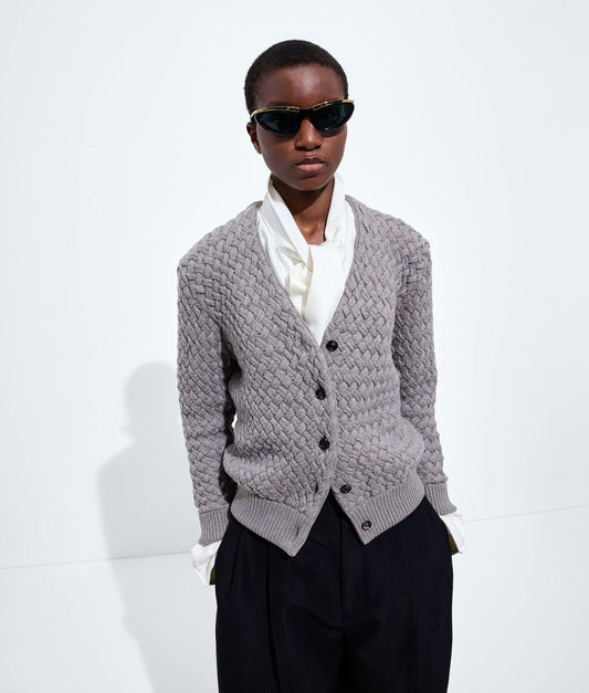 Intrecciato Wool Cardigan