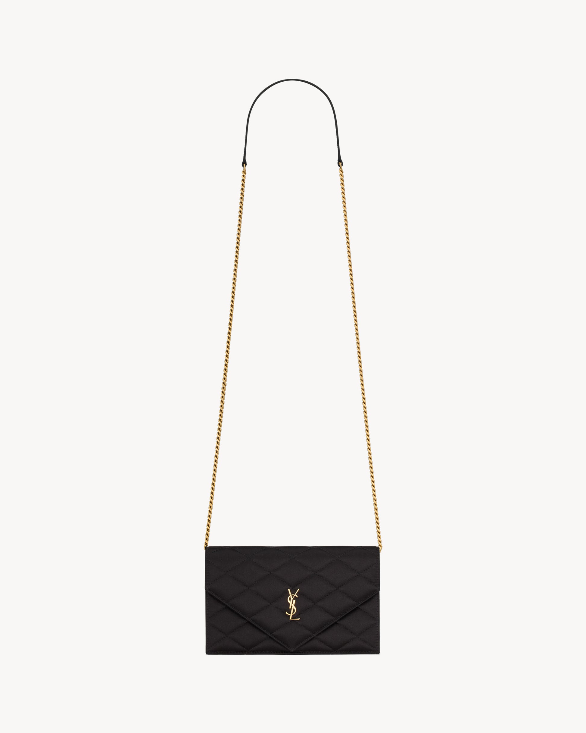 PARIS chain wallet in satin
