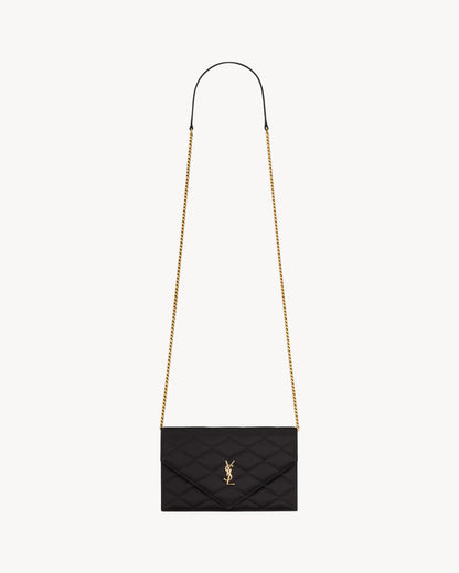 PARIS chain wallet in satin