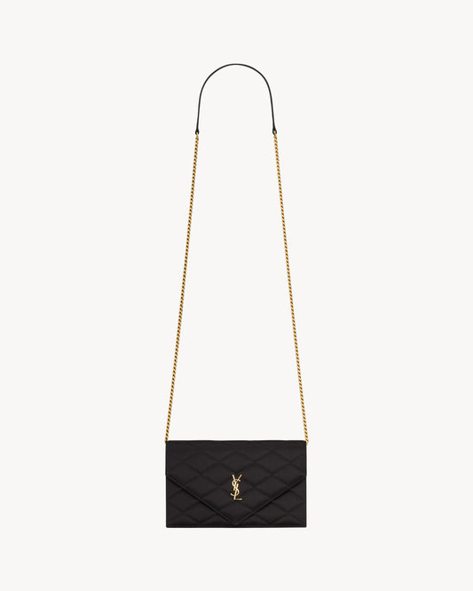 PARIS chain wallet in satin