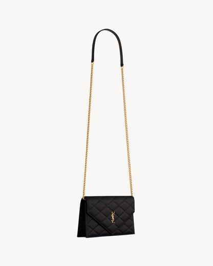PARIS chain wallet in satin