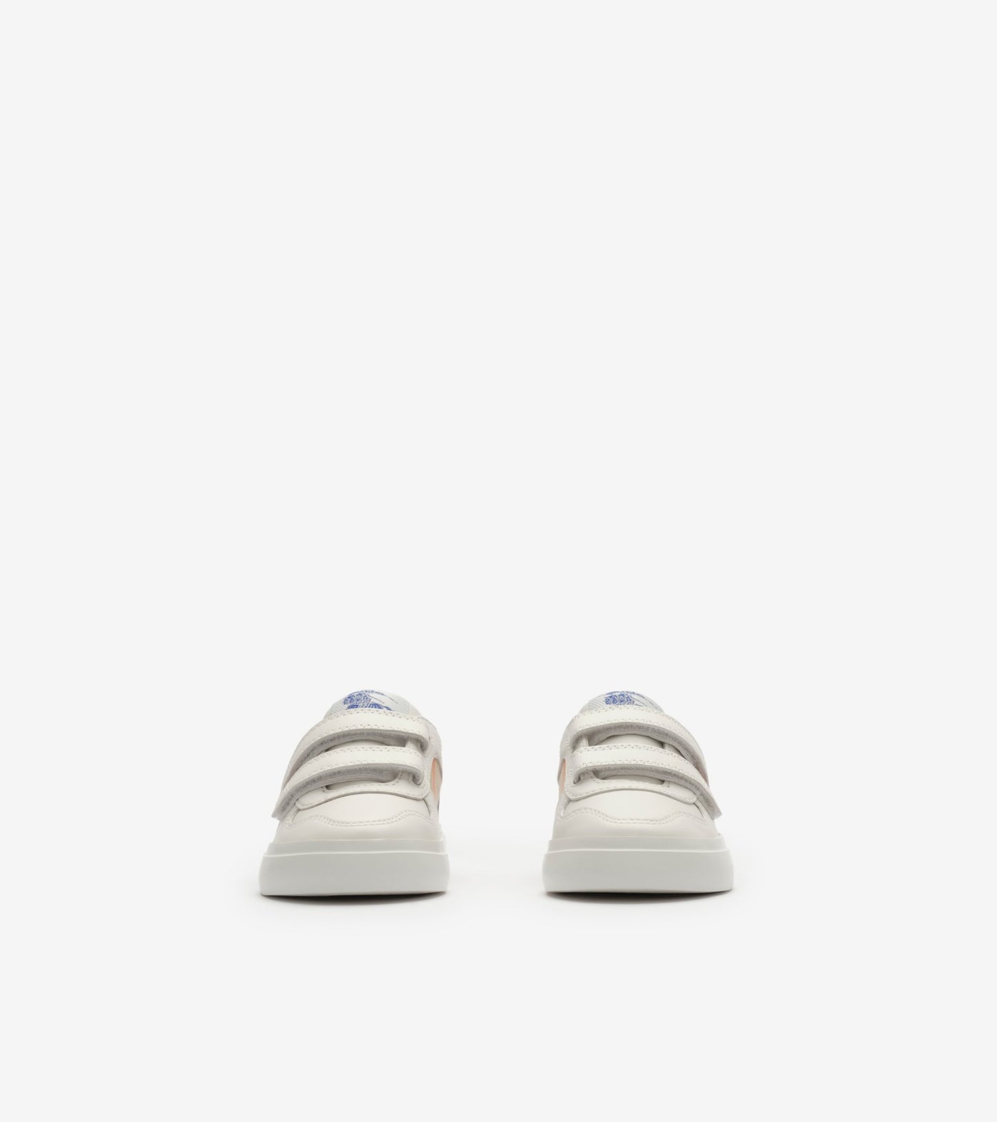 Check and Leather Sneakers in Sand beige - Children