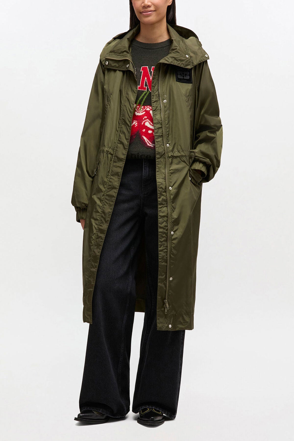Nylon Parka Coat