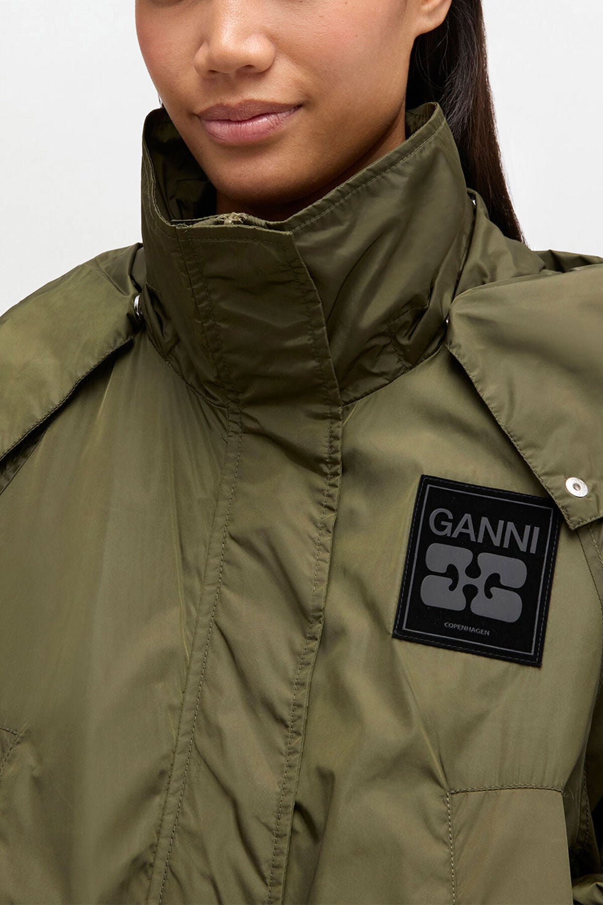 Nylon Parka Coat