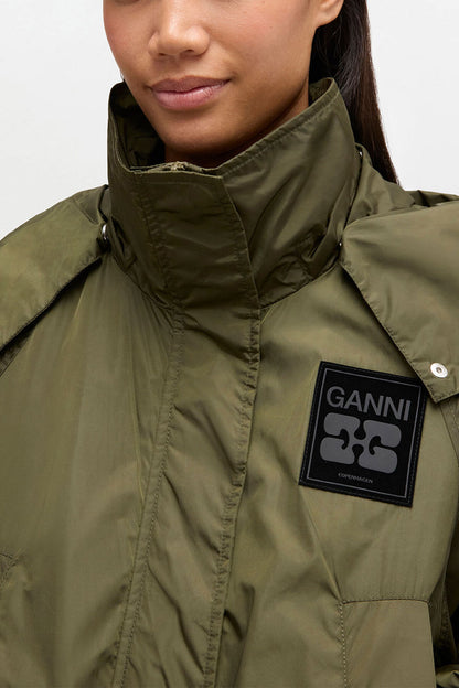 Nylon Parka Coat