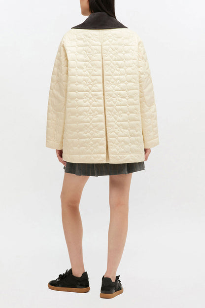 Shiny Quilt Midi Jacket