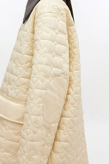 Shiny Quilt Midi Jacket