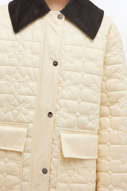 Shiny Quilt Midi Jacket