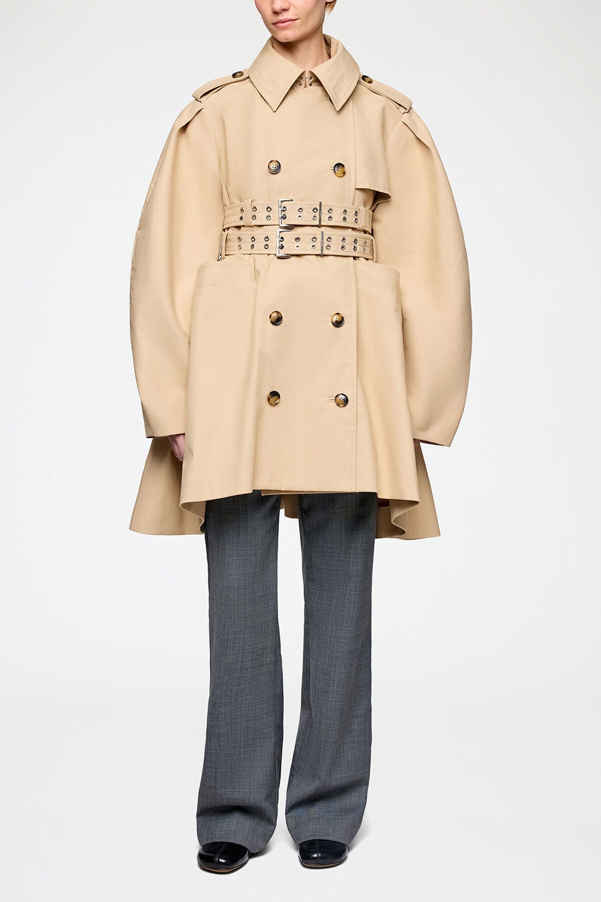 Trench Coat in Double Cotton
