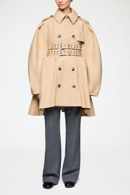 Trench Coat in Double Cotton