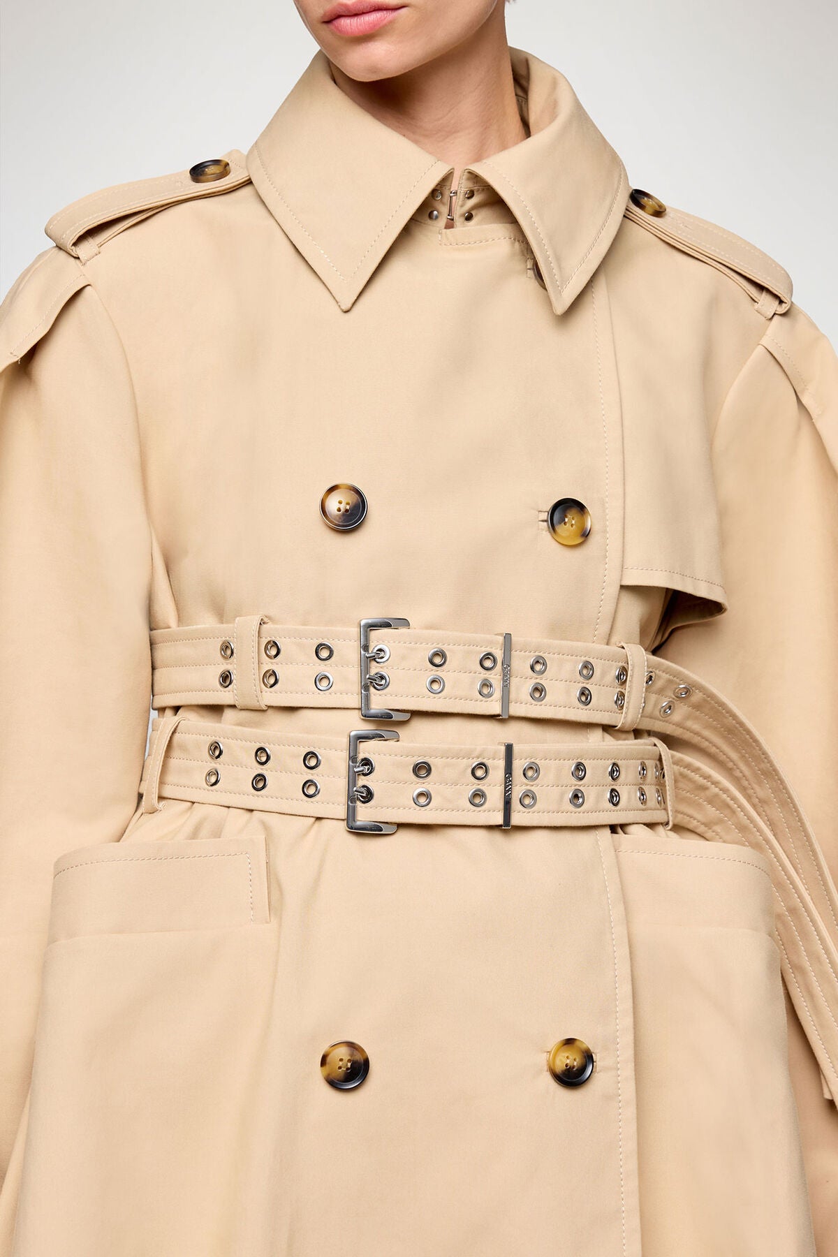 Trench Coat in Double Cotton