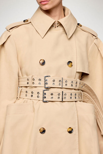 Trench Coat in Double Cotton