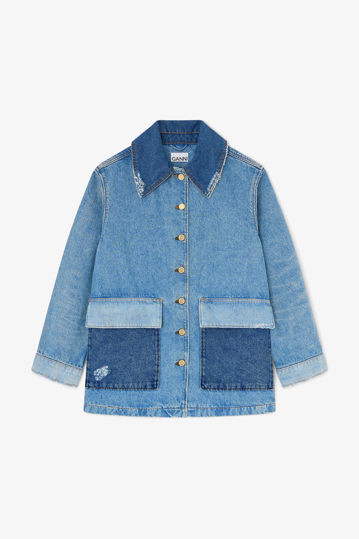 Jacket in Patchwork Denim