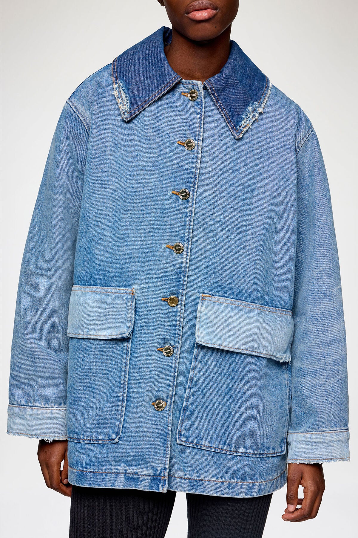 Jacket in Patchwork Denim