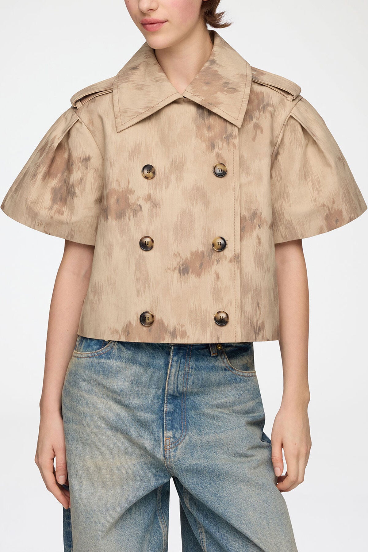 Jacket in Printed Cotton