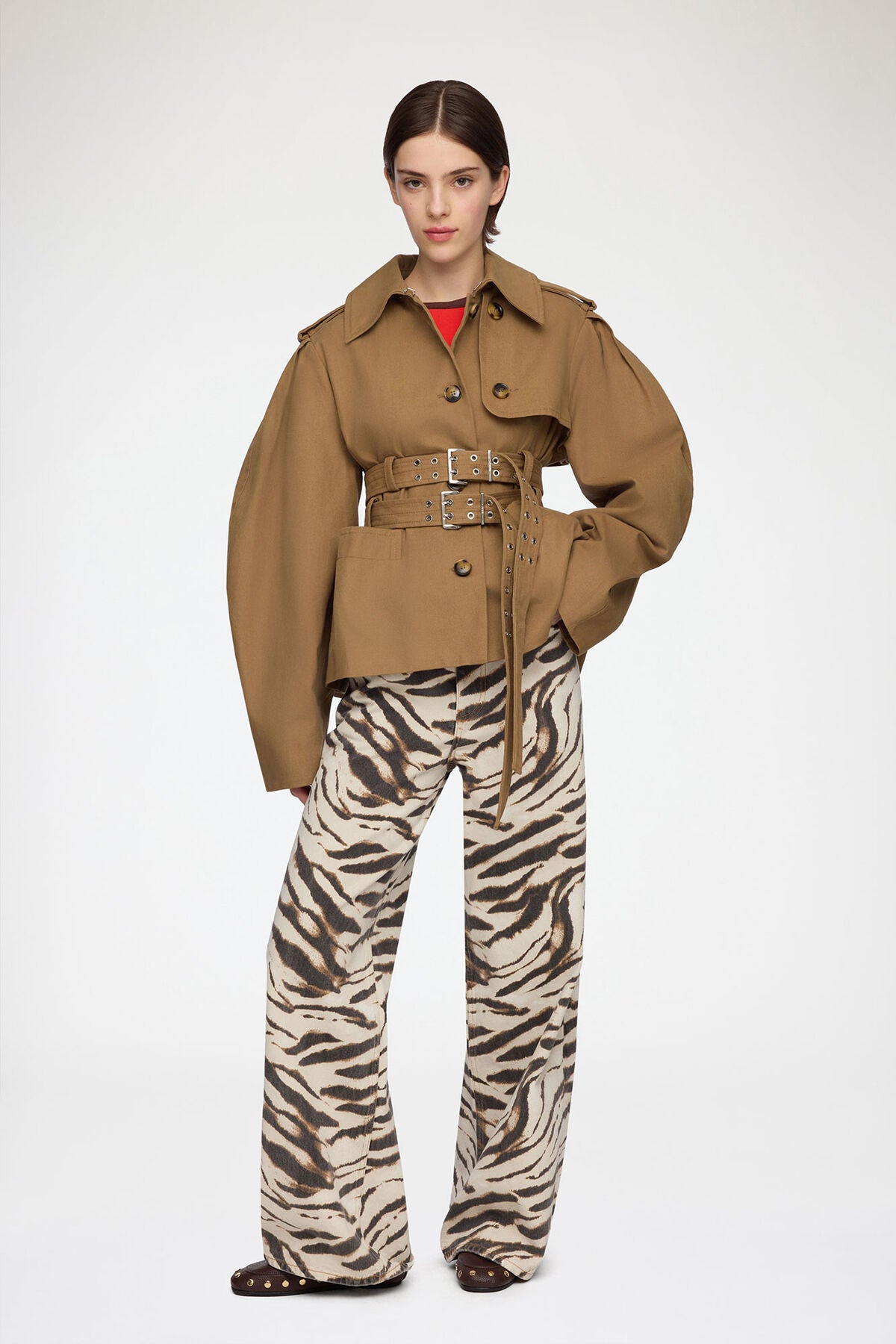 Jacket in Beige Canvas