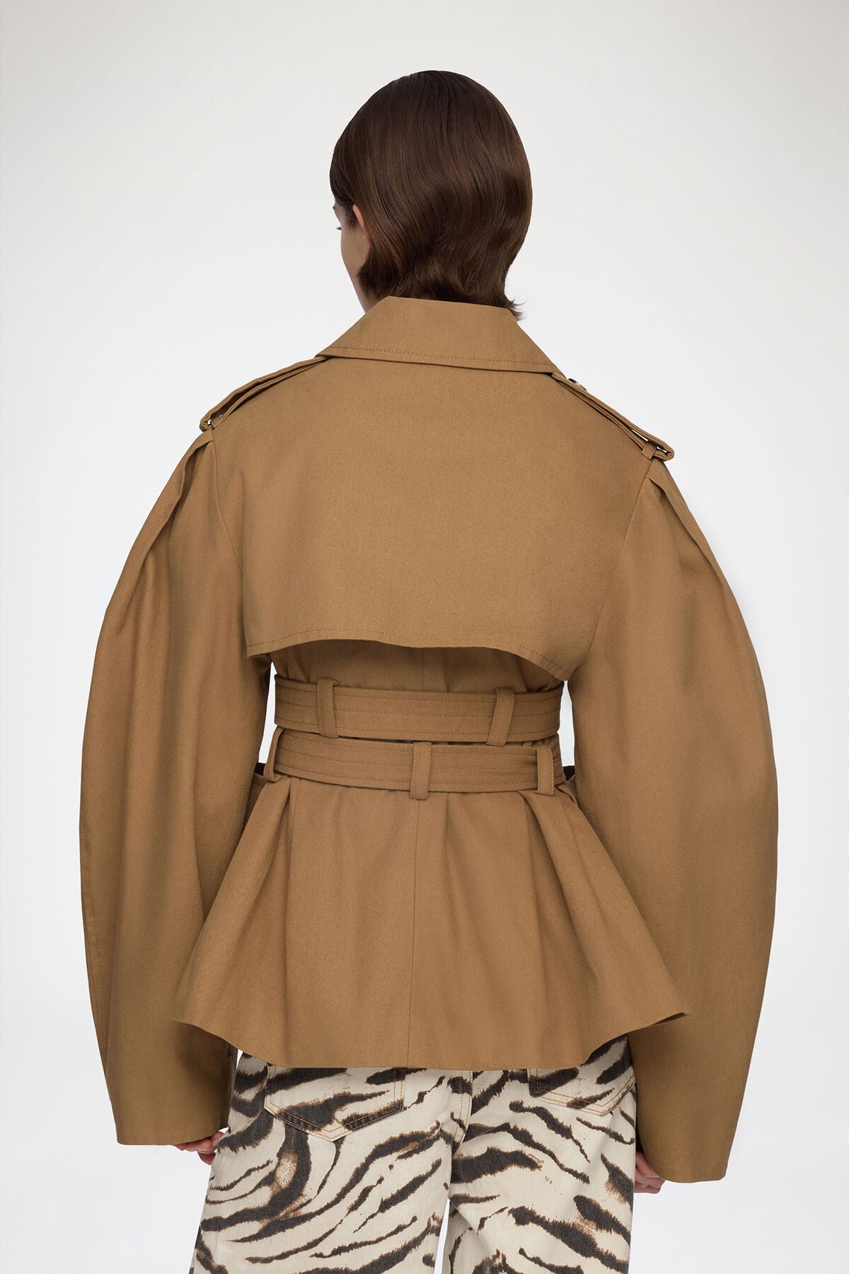 Jacket in Beige Canvas