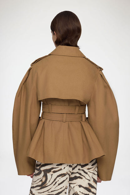 Jacket in Beige Canvas