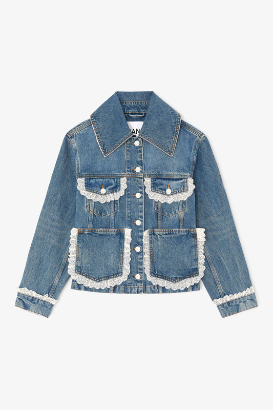 Jacket in Rigid Denim