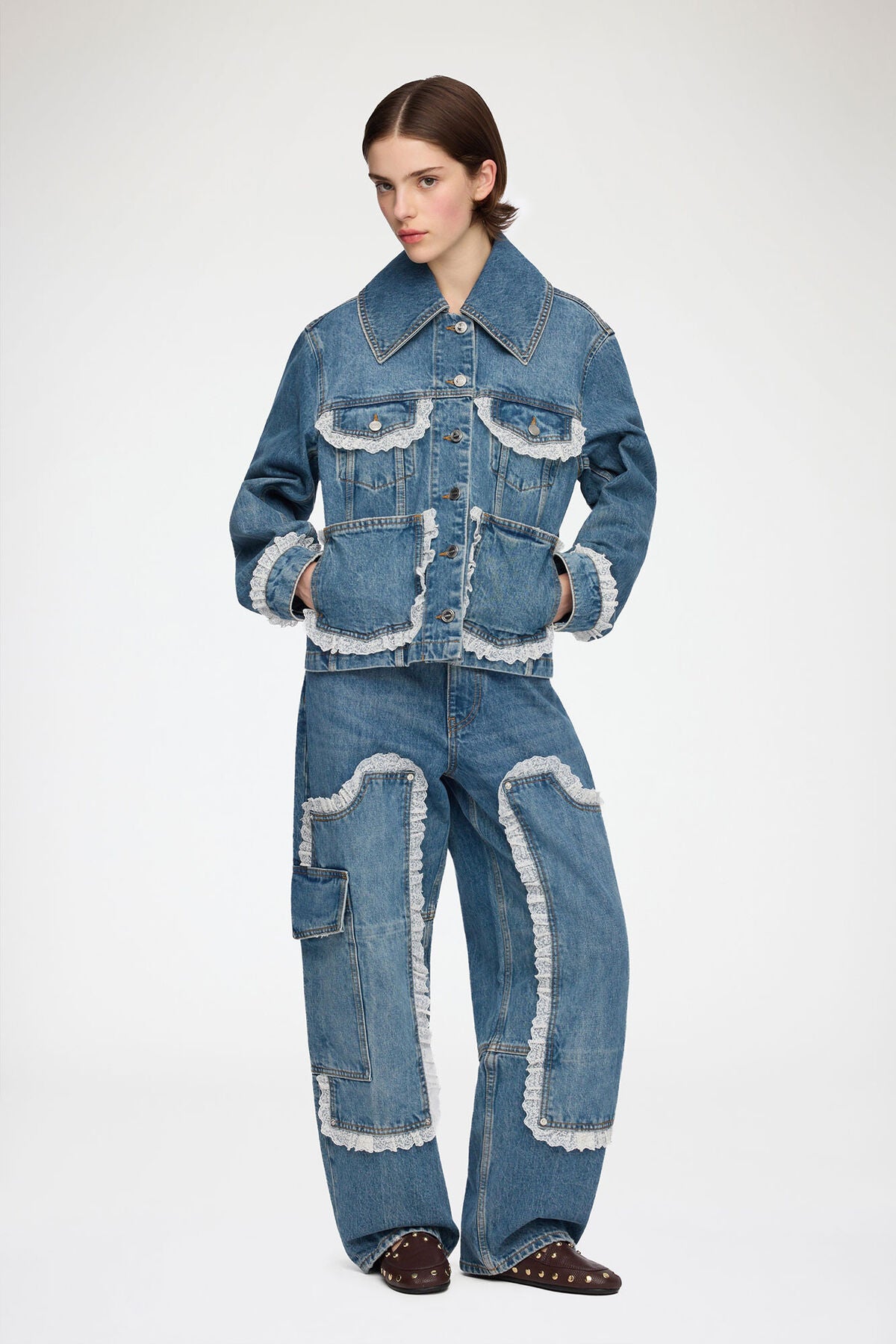 Jacket in Rigid Denim