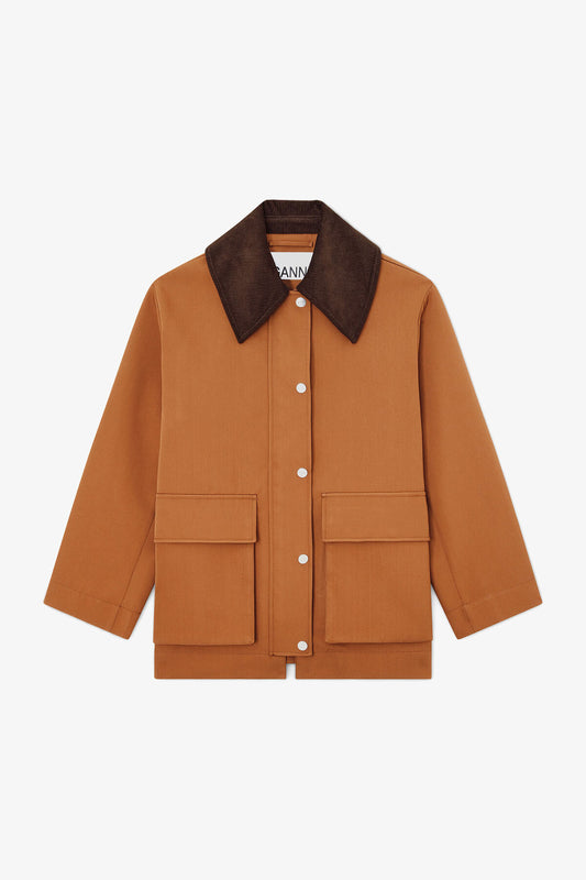Jacket in Brown Twill