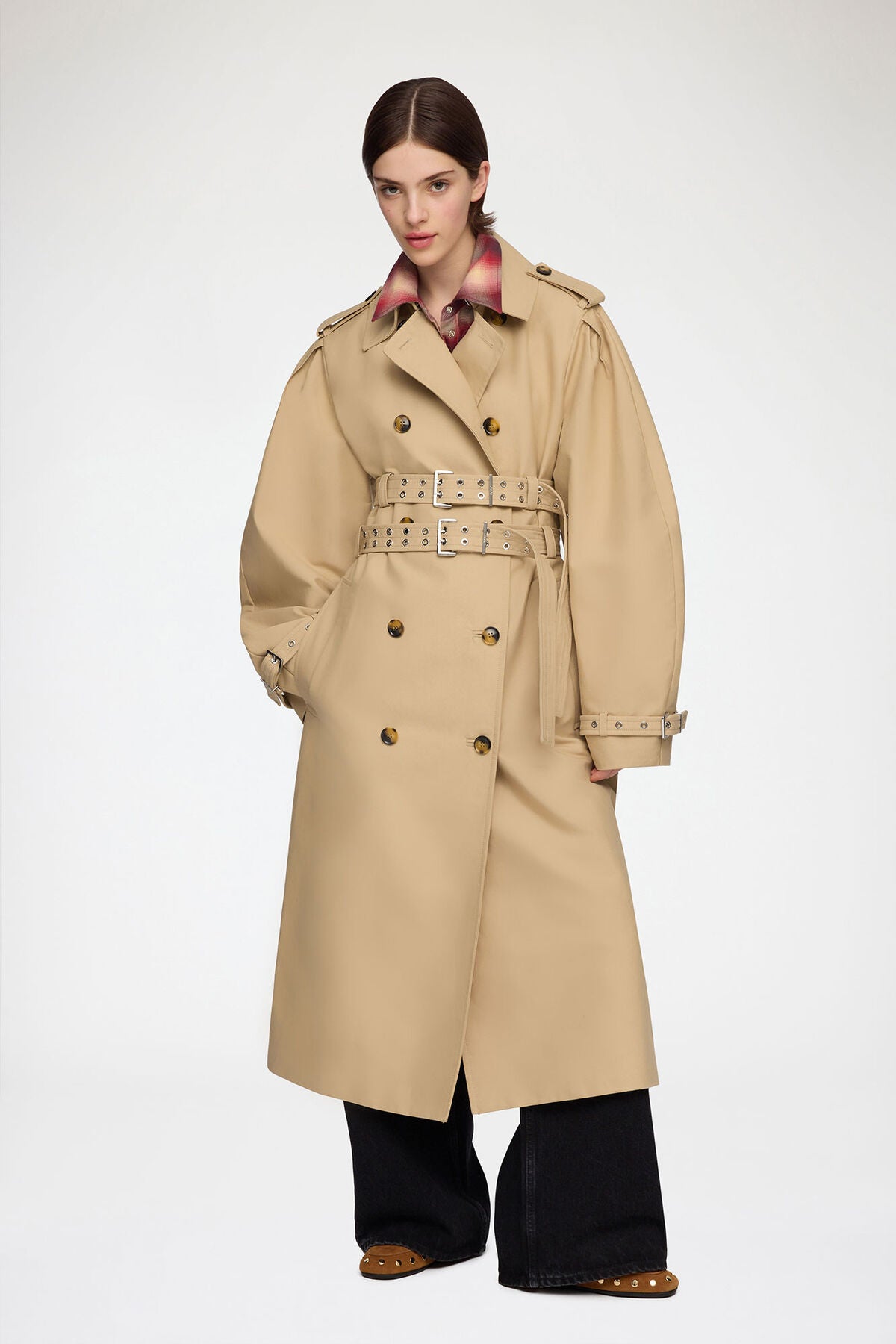 Trench Coat in Double Cotton