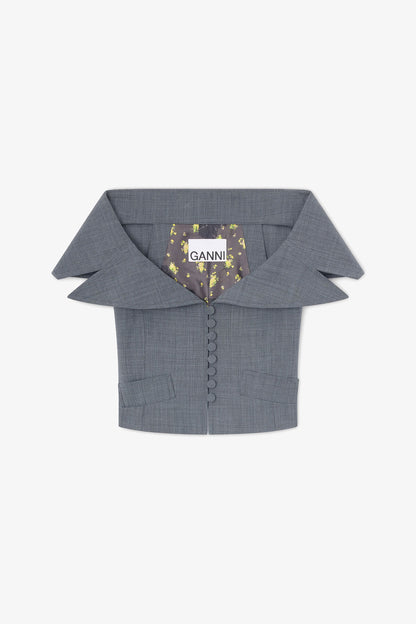 Vest in Grey Wool Melange