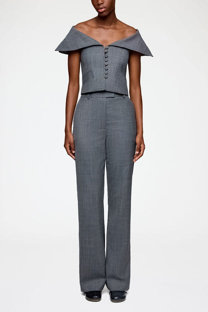 Vest in Grey Wool Melange
