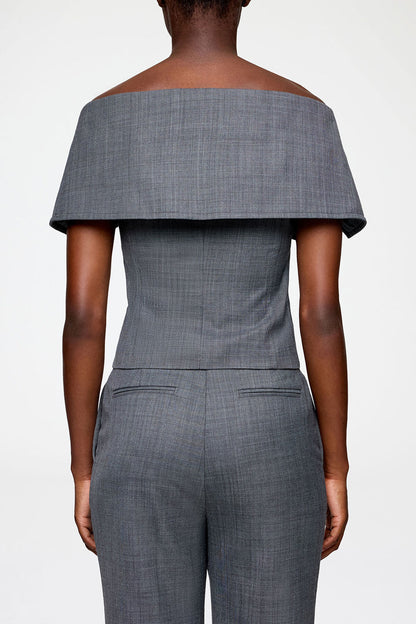 Vest in Grey Wool Melange