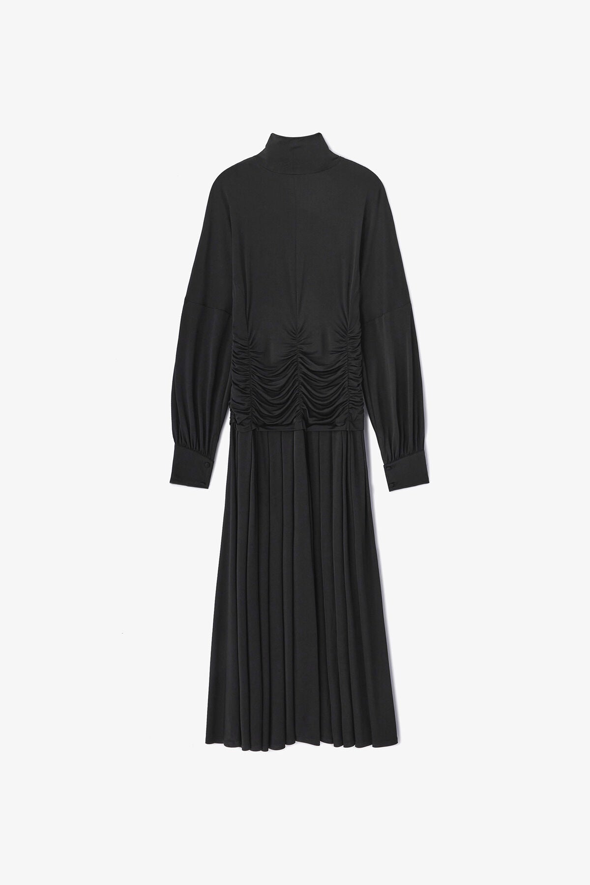Long Dress in Black Ruched