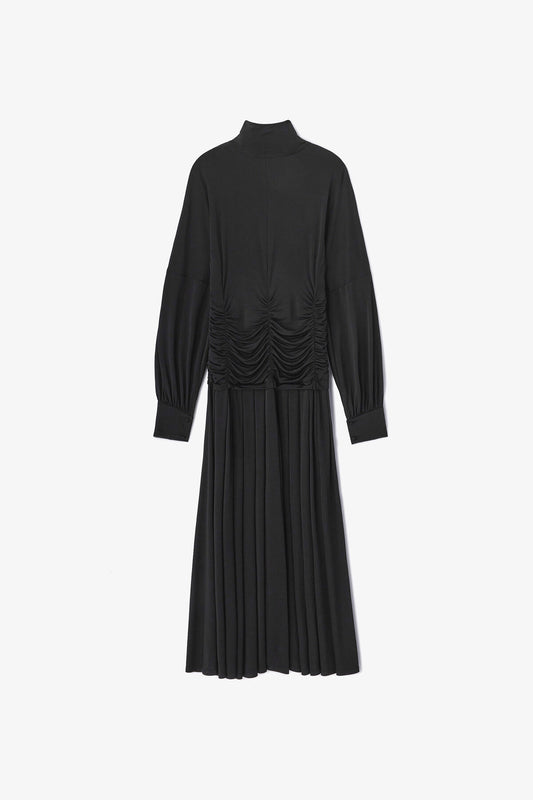 Long Dress in Black Ruched