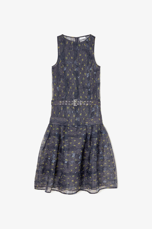 Dress in Shibori Organza