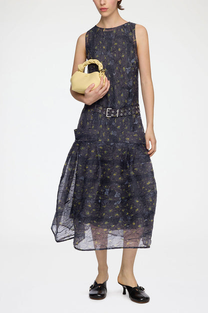 Dress in Shibori Organza