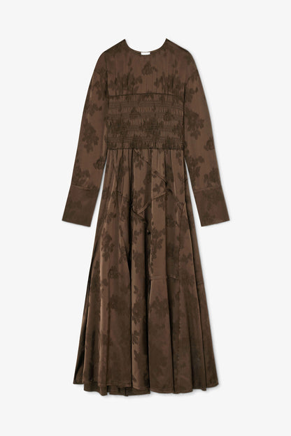 Dress in Brown Satin