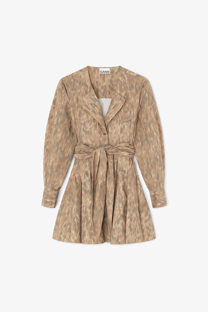 Shirt Dress in Stretch Cotton