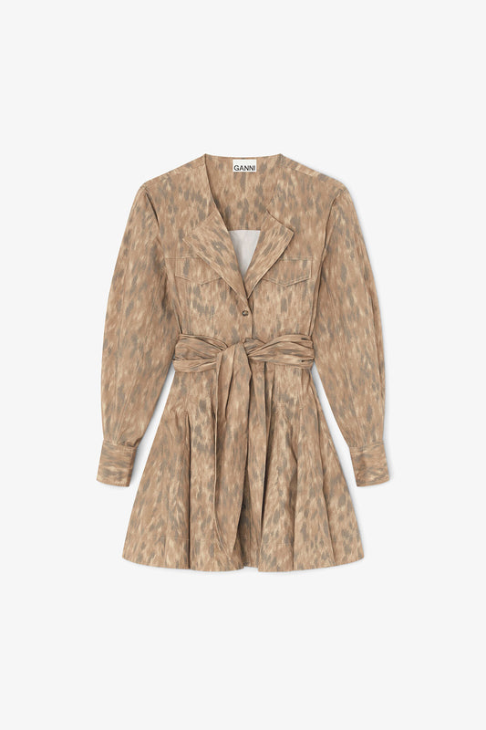 Shirt Dress in Stretch Cotton