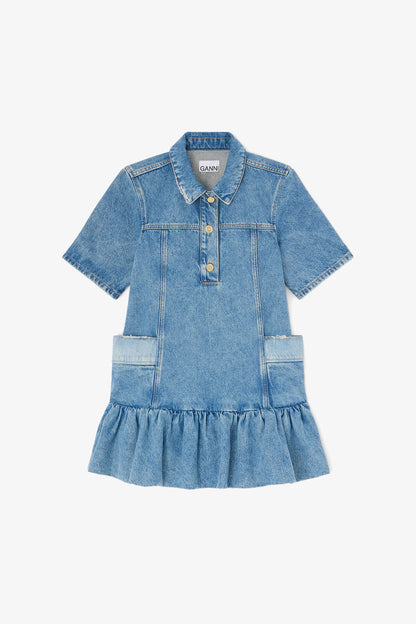 Dress in Patchwork Denim