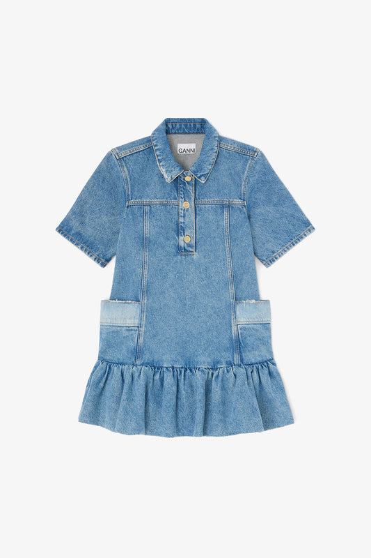 Dress in Patchwork Denim