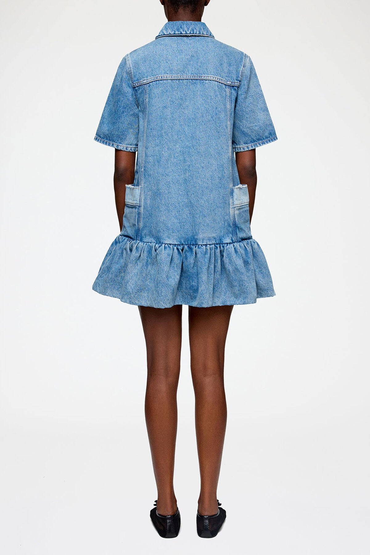 Dress in Patchwork Denim