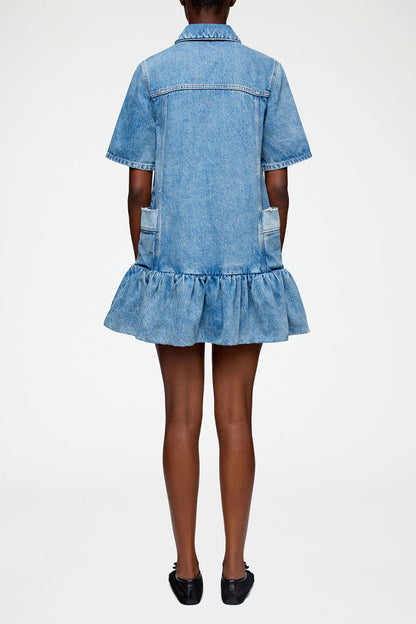 Dress in Patchwork Denim