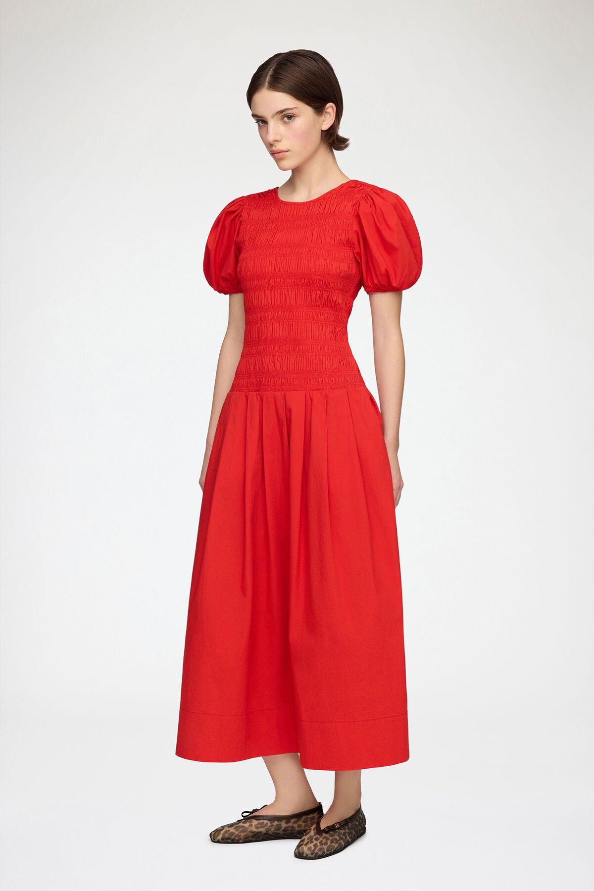 Dress in Smocked Cotton