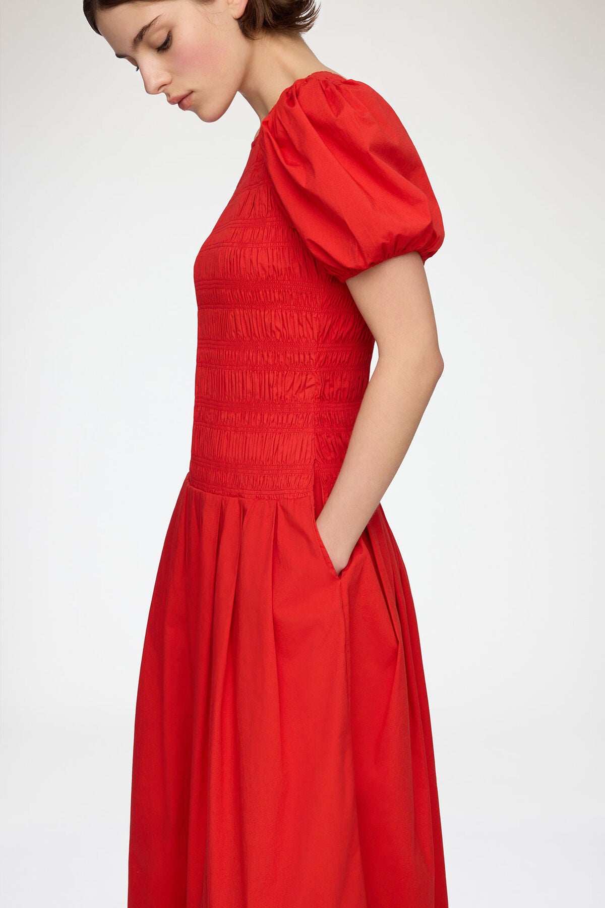 Dress in Smocked Cotton