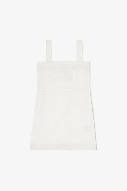 Mini Dress in White Cotton