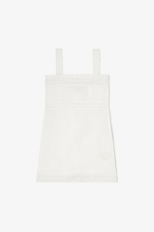 Mini Dress in White Cotton