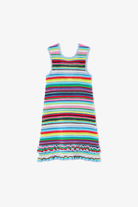 Dress in Striped Crochet