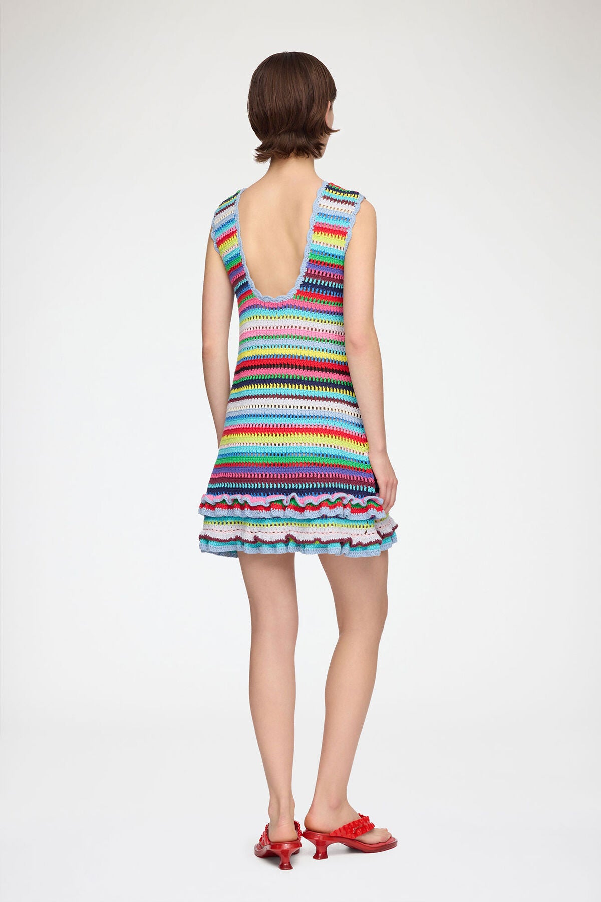 Dress in Striped Crochet