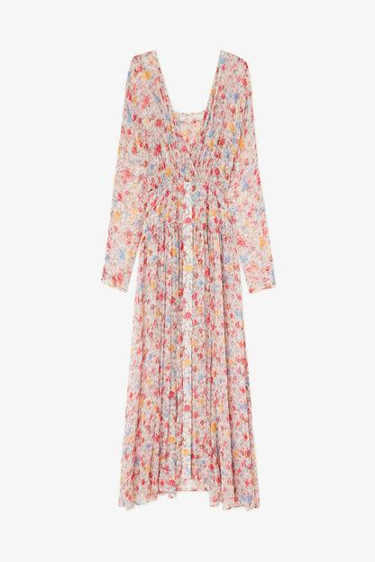 Dress in Floral Silk