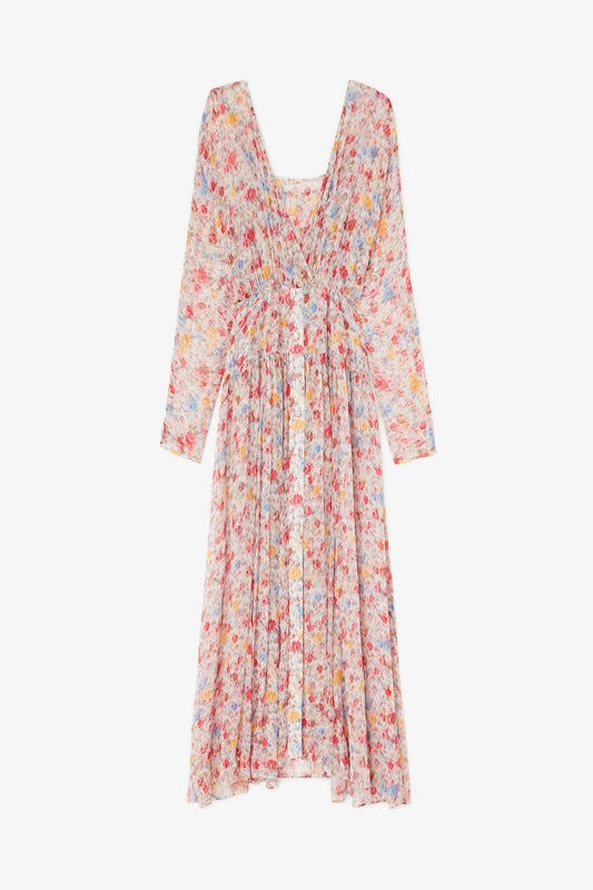 Dress in Floral Silk